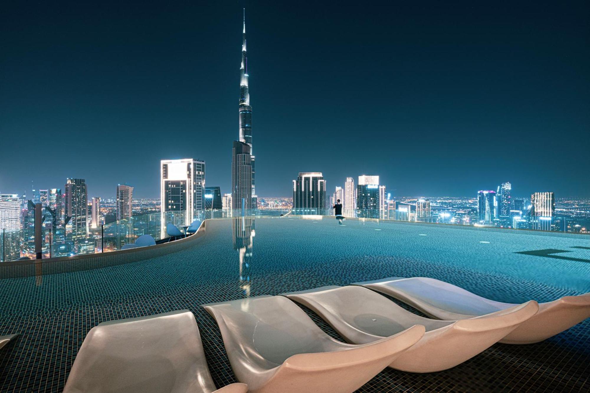 Highest Infinity Pool In Downtown Dubai Exterior foto
